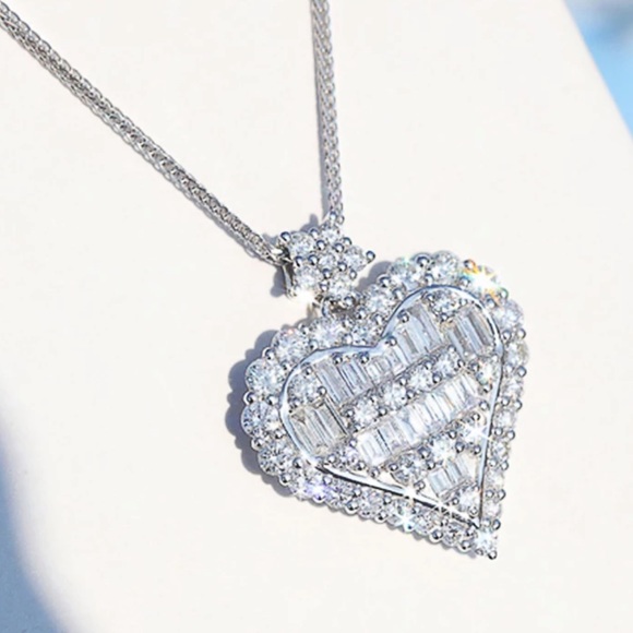 HEART 925 STERLING SILVER NECKLACE - Picture 2 of 5